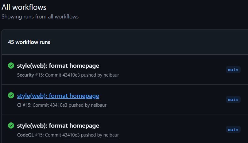 GitHub Actions success